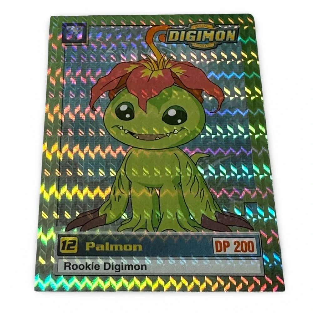 1999 Upper Deck Digimon Series 1 Palmon #12 Prism Holo Rookie Card DP 200